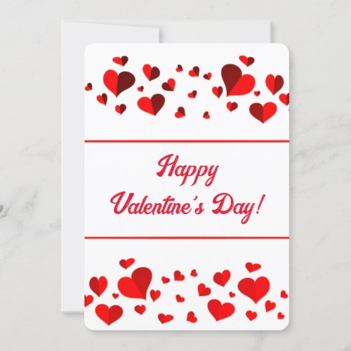 Happy Valentines Day Hearts Holiday Card