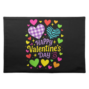 Happy Valentine's Day - Hearts Love Cloth Placemat