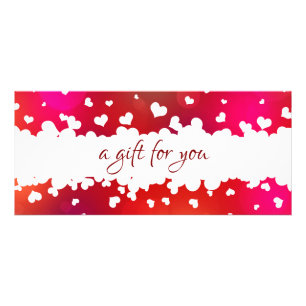 Happy Valentine's Day Hearts Lovely Gift Card
