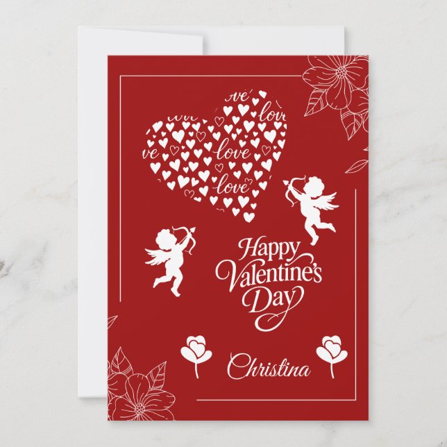 Happy Valentine's Day  Holiday Card (Front)