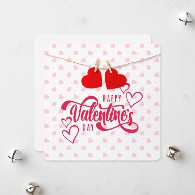 Happy Valentines Day Holiday Card (Front/Back In Situ)