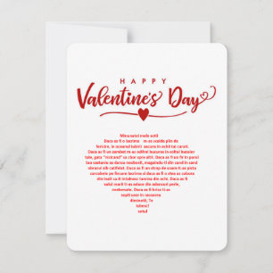 Happy Valentine's Day Holiday Card