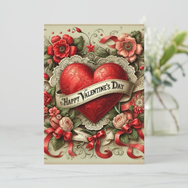 Happy Valentine's Day Holiday Card (Standing Front)