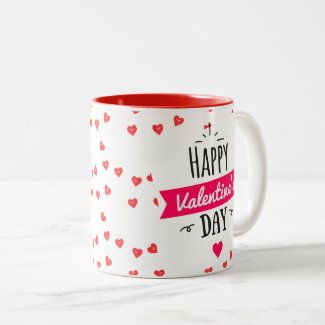 Happy Valentine's Day Holiday Hearts Coffee
