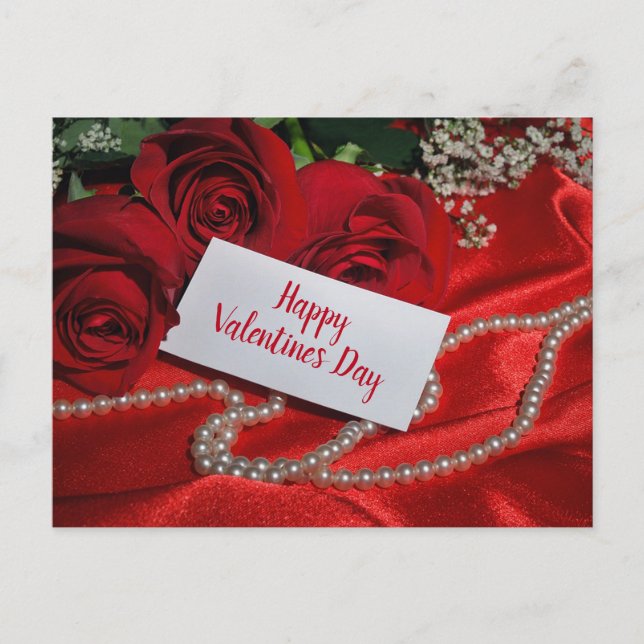 Happy Valentines Day Holiday Postcard (Front)