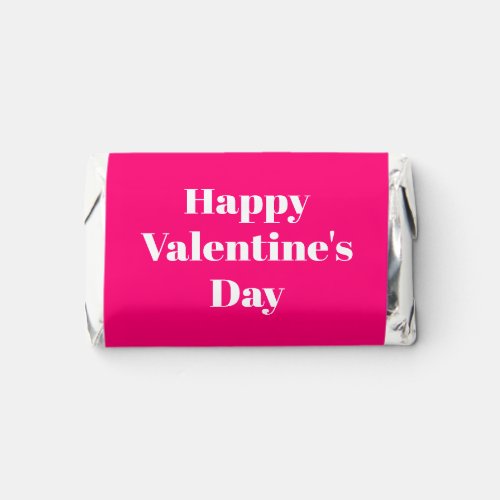 Happy Valentines Day hot pink fuchsia cute modern Hersheys Miniatures