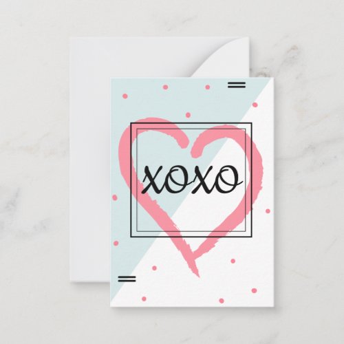 Happy Valentines Day  Hugs  Kisses Note Card