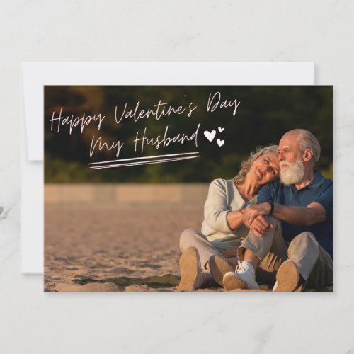 Happy Valentines Day Husband Holiday Card