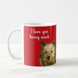 Happy Valentine's Day I love you beary much Coffee Mug