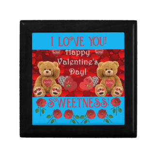 Happy Valentine's Day I love you Roses Hearts Gift Box