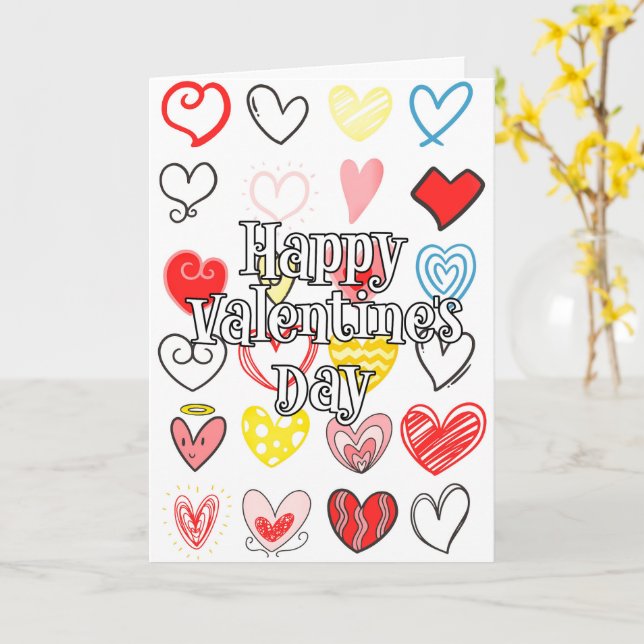 Happy Valentine's Day | I Really Heart You Card (Yellow Flower)