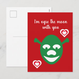 Happy Valentine's Day I'm Ogre the Moon Photo Holiday Postcard