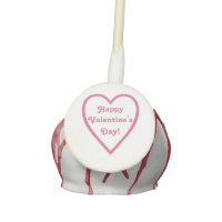 Happy Valentine's Day in Heart Outline Cake Pops