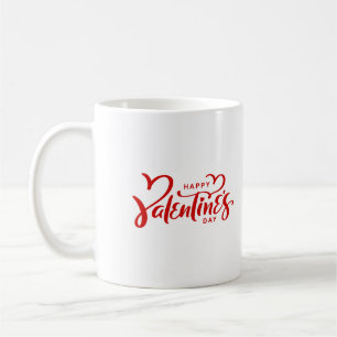 Happy Valentine's Day in Red Coffee Mug