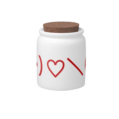 Happy Valentines Day  Japanese Emoticons Candy Jar