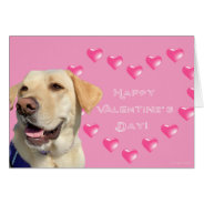 Happy Valentine's Day Lab Dog Hearts Love Card at Zazzle