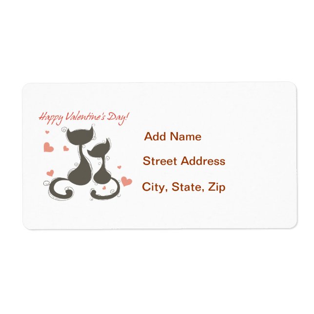 Happy Valentines Day Label (Front)
