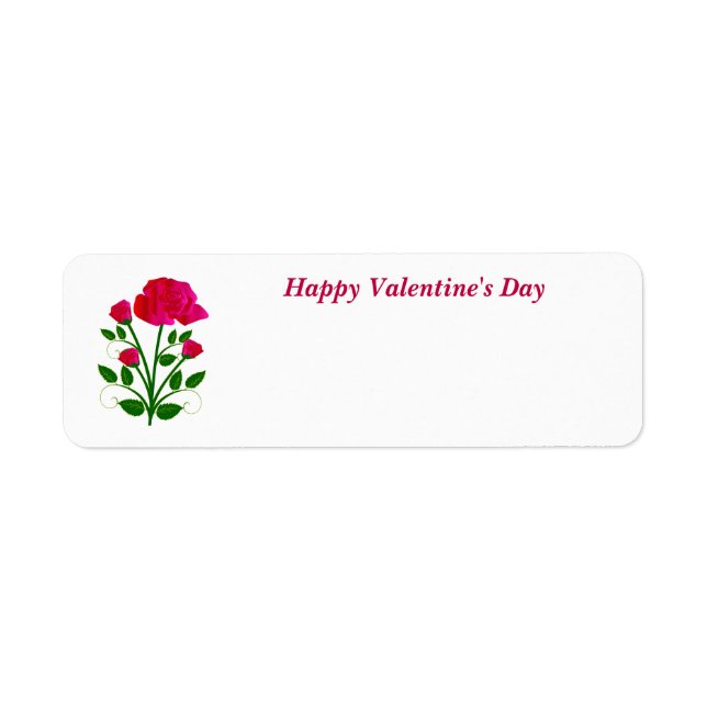 Happy Valentine's Day Label (Front)