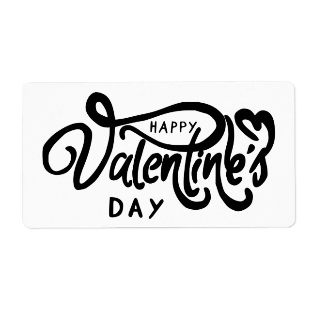 Happy Valentine's Day  Label (Front)