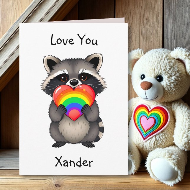Happy Valentine's Day | LGBTQ Raccoon Card (Creator Uploaded)