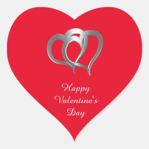 Happy Valentines Day Linked Chrome Hearts Heart Sticker
