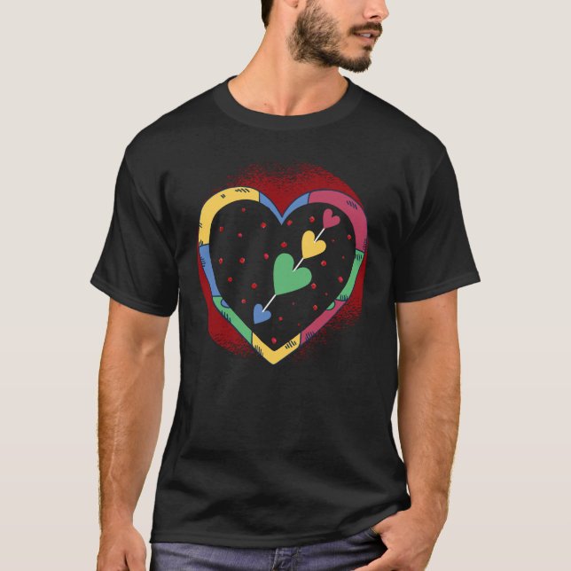 Happy Valentines Day Love Cute Colorful Cool T-Shirt (Front)