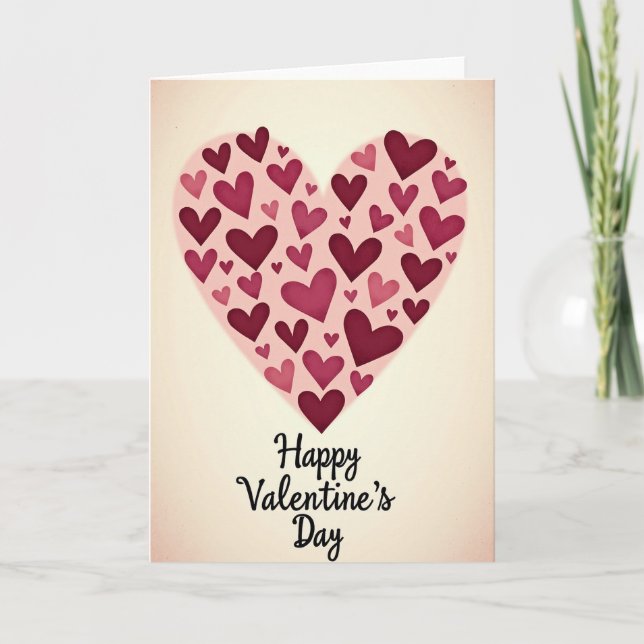 Happy Valentines Day Love Heart Card (Front)