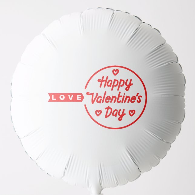 Happy Valentine's Day Love Helium Balloon (Front)