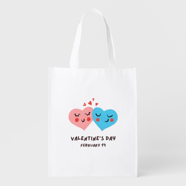 Happy Valentine's Day -Love Images Funny      Grocery Bag (Front)