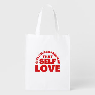 Happy Valentine's Day -Love Is The Key Happiness Grocery Bag