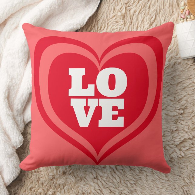 Happy Valentine's Day Love More Boyfriend  Throw Pillow (Blanket)