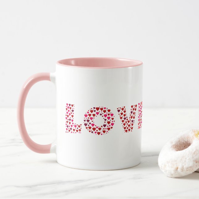 Happy Valentine's Day Love  Mug (With Donut)