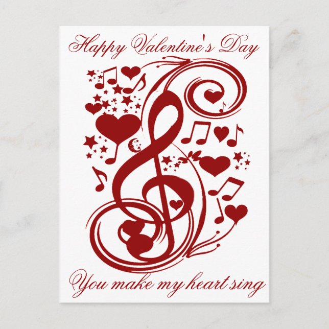 Happy Valentine's Day, Love_Postcard Holiday Postcard (Front)