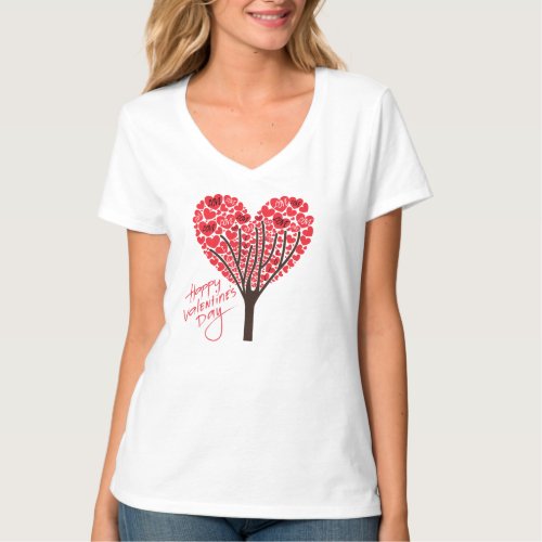 Happy Valentines Day_Love Tree T_Shirt