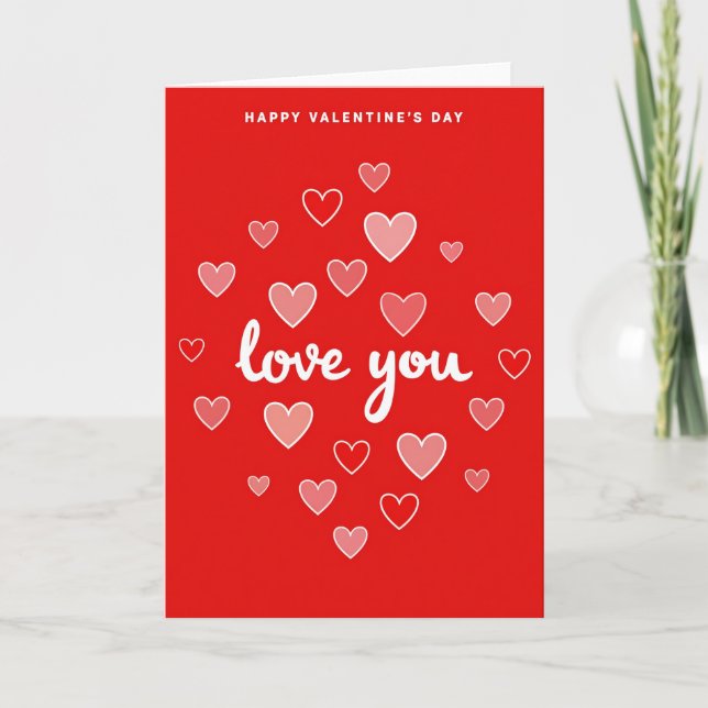Happy Valentines Day Love You Card (Front)