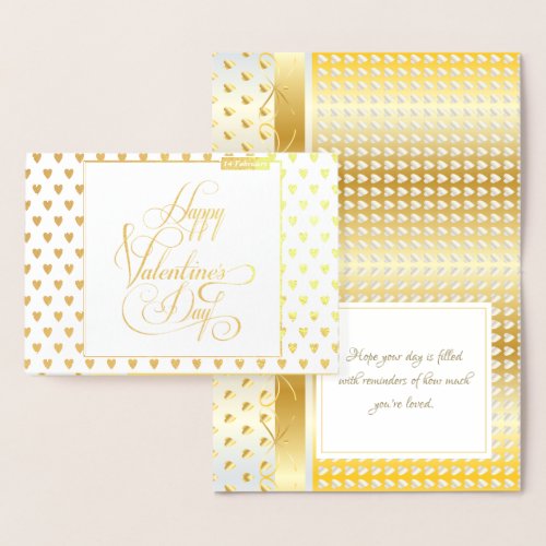 Happy Valentines Day Lovely Elegant classic Foil Card