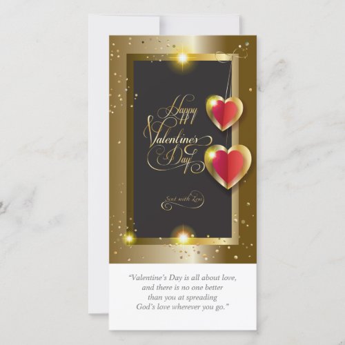 Happy Valentines Day Lovely Elegant Classic Holiday Card