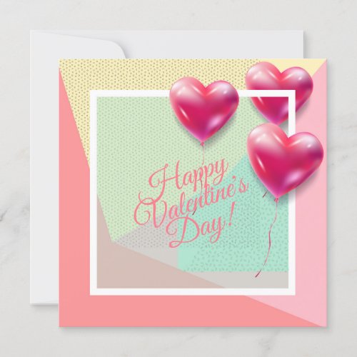 Happy Valentines Day Lovely Elegant Greeting Holiday Card