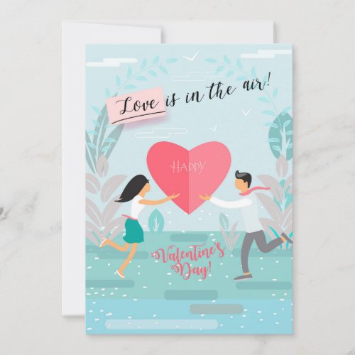 Happy Valentines Day Lovely Elegant Greeting Holiday Card