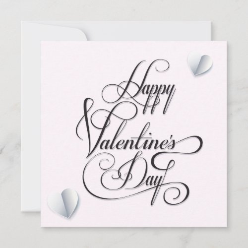 Happy Valentines Day Lovely Elegant Greeting Holiday Card