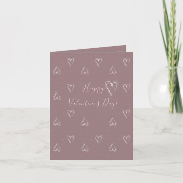 Happy Valentine's Day Lovely Elegant Greeting Holiday Card (Front)