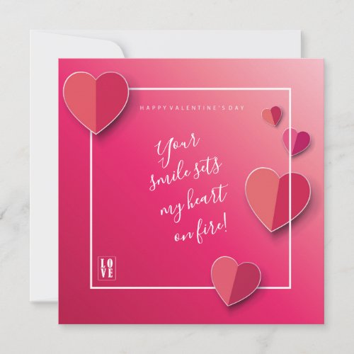 Happy Valentines Day Lovely Elegant Greeting Holiday Card