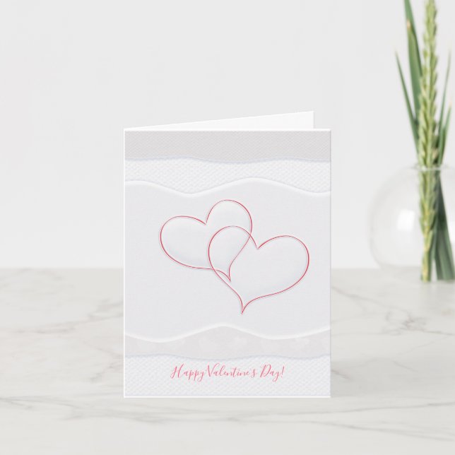 Happy Valentine's Day Lovely Elegant Greeting Holiday Card (Front)