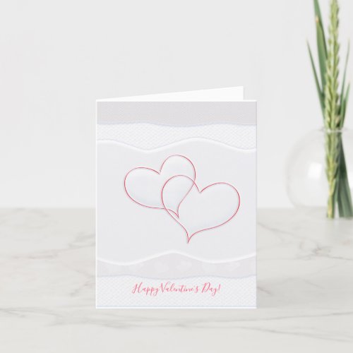 Happy Valentines Day Lovely Elegant Greeting Holiday Card