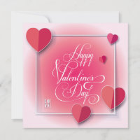 Happy Valentine's Day Lovely Elegant Greeting Holiday Card