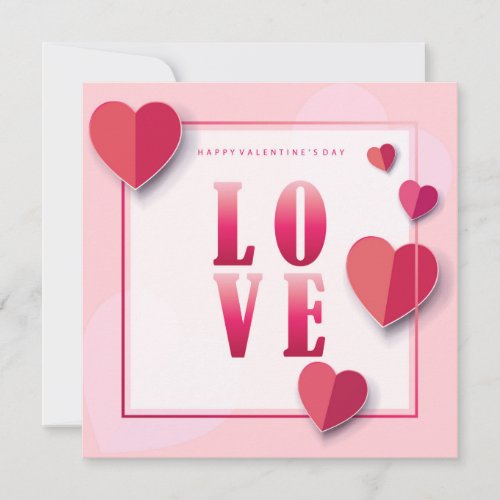 Happy Valentines Day Lovely Elegant Holiday Card