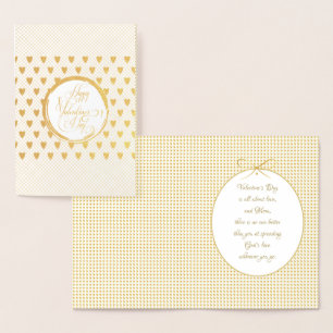 Happy Valentine's Day Lovely Elegant Luxury Gold Foil Card