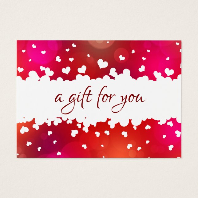 Happy Valentine's Day Lovely Hearts Gift Card (Front)