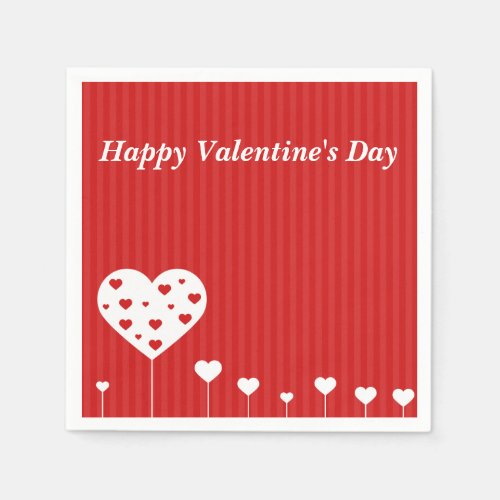 Happy Valentines Day Lovely Hearts Napkins