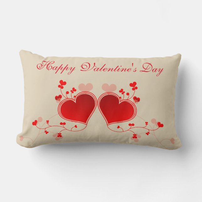 Happy Valentine's Day Lumbar Pillow (Front)